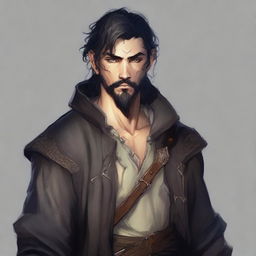 A vagabond who is a half-elf rogue and bard