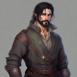 A vagabond who is a half-elf rogue and bard