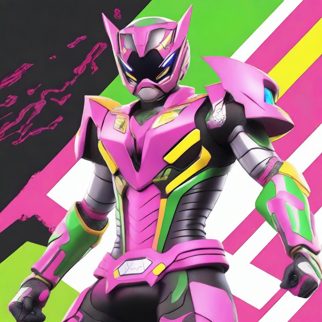 Create an illustration of Kamen Rider Ex-Aid, the main character from the Kamen Rider series