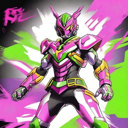 Create an illustration of Kamen Rider Ex-Aid, the main character from the Kamen Rider series