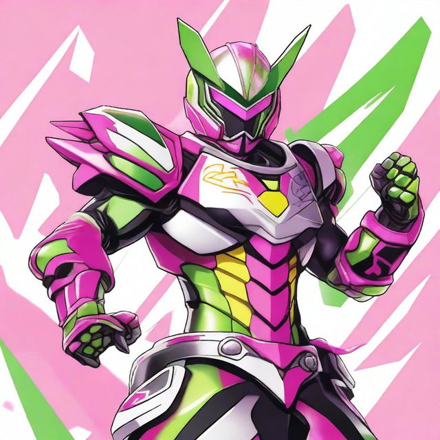 Create an illustration of Kamen Rider Ex-Aid, the main character from the Kamen Rider series