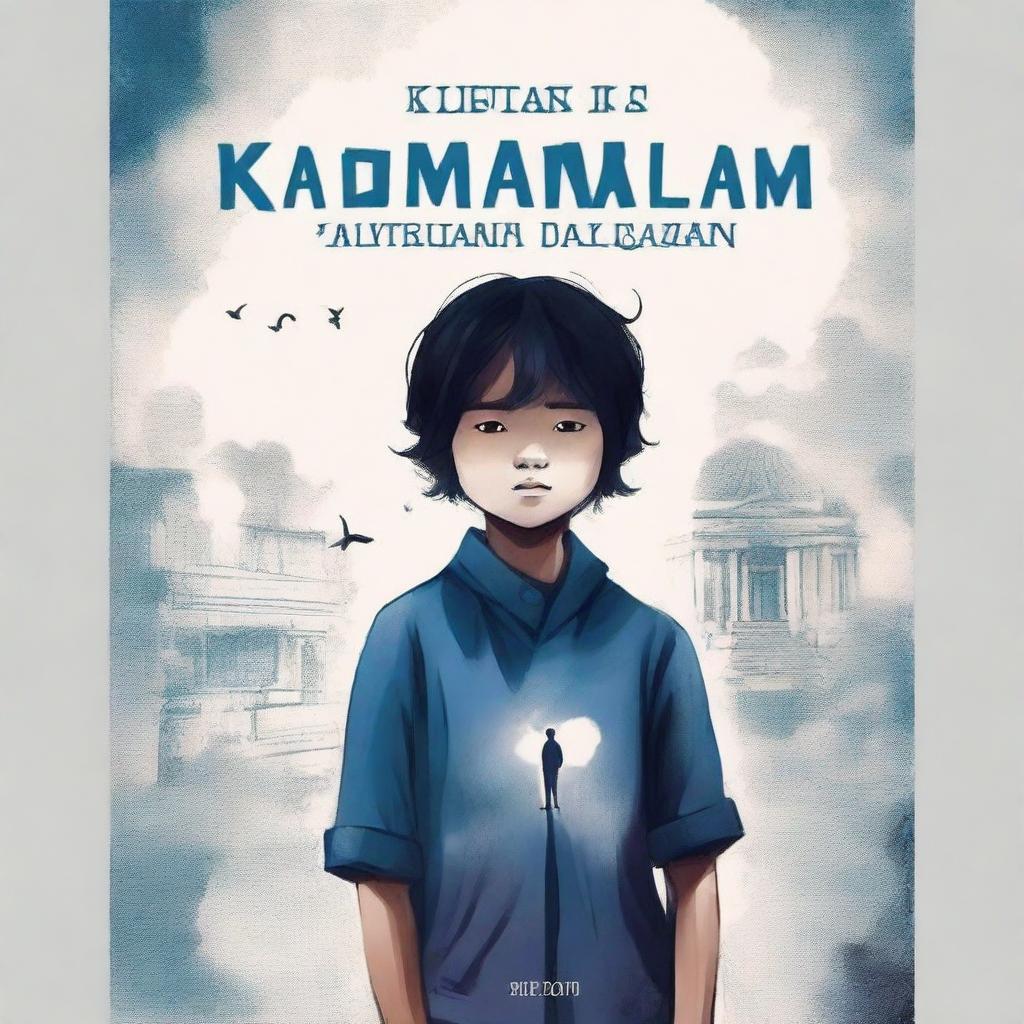 Create a book cover for the title 'Kutukan dalam Bayangan'