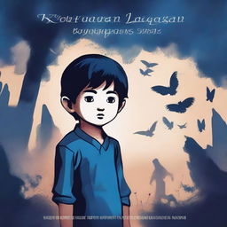 Create a book cover for the title 'Kutukan dalam Bayangan'