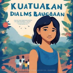 A book cover for the story titled 'Kutukan dalam Bayangan' which tells the story of an indigo girl considered a jinx by her family