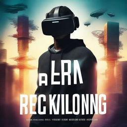 Create a book cover design for the title 'Virtual Reckoning'