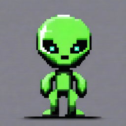 A pixel art image of an alien character