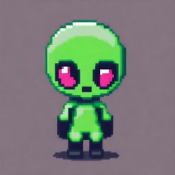 A pixel art image of an alien character