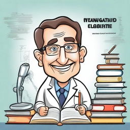 Crear una portada de libro tipo caricatura que represente la metodología de la investigación