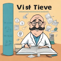 Crear una portada de libro tipo caricatura que represente la metodología de la investigación