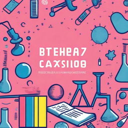 Create a colorful sketch-style book cover about research