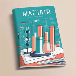 Create a sketch-style book cover about research with a balanced and not overly saturated color palette