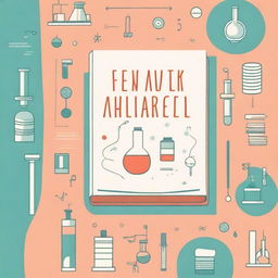 Create a sketch-style book cover about research with a balanced and not overly saturated color palette