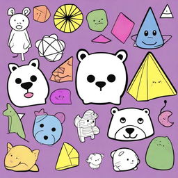 A fun and engaging coloring and shapes drawing book for kids, featuring simple geometric shapes like circles, squares, and triangles, as well as cute animals and playful scenes