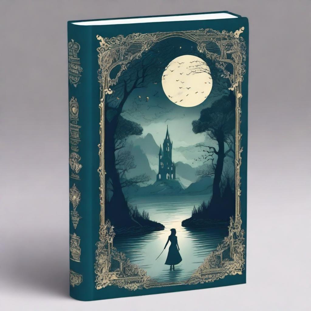 A captivating book cover featuring a mysterious and enchanting scene