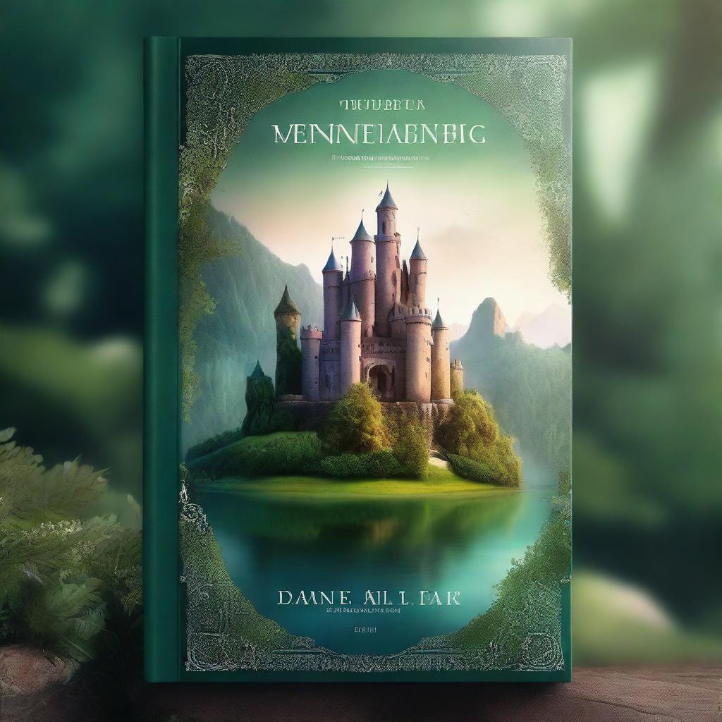 A captivating book cover featuring an enchanting fantasy landscape