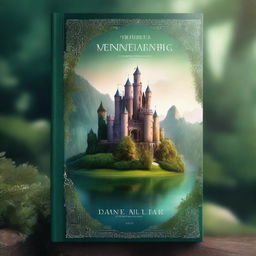 A captivating book cover featuring an enchanting fantasy landscape