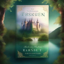 A captivating book cover featuring an enchanting fantasy landscape