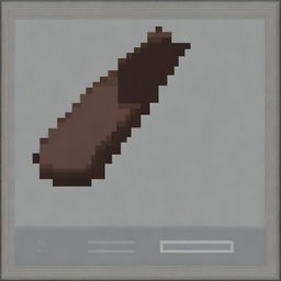 Create a 64 by 64 pixel art image of a blade with a wooden handle and a tip made from the fang of a large monster in the style of the Minecraft video game