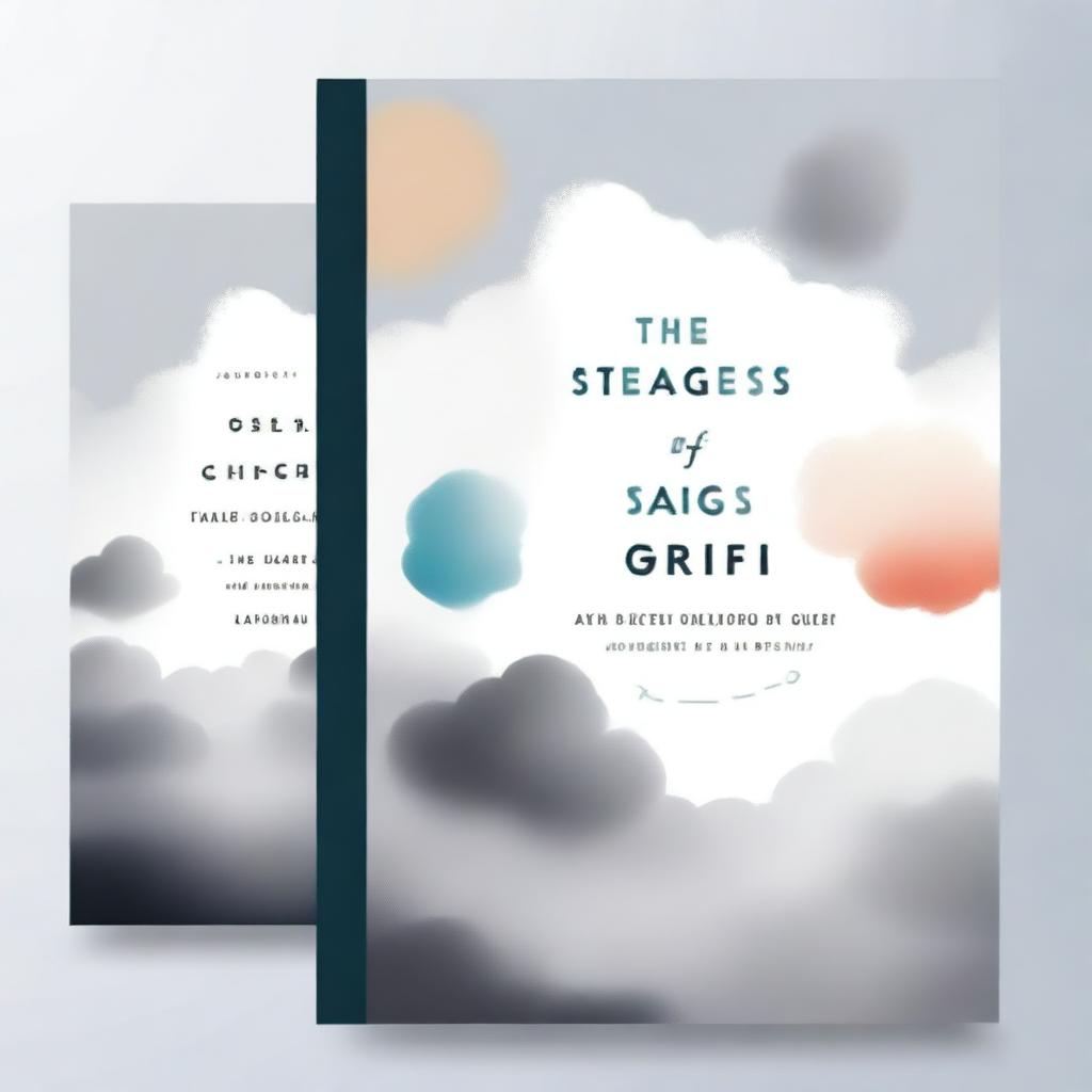 Design a book cover with the title 'The 5 Stages of Grief' by 'Laraib Khan'