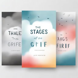 Design a book cover with the title 'The 5 Stages of Grief' by 'Laraib Khan'