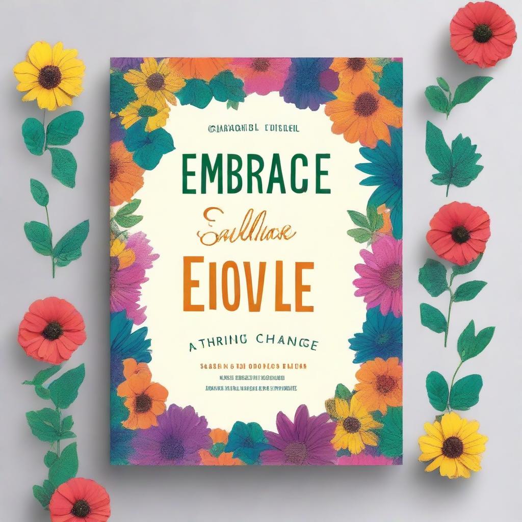 Create a book cover for a self-help book titled 'Embrace and Evolve: A Guide to Thriving Through Change'