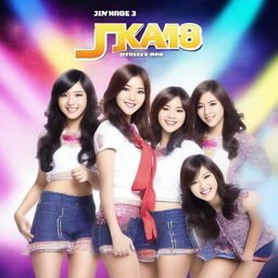 Create an image featuring JKT48, the popular Indonesian idol group