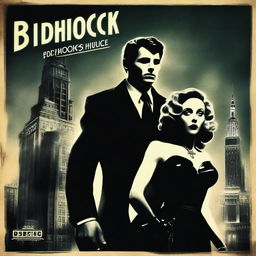 A Noir style movie poster for the Bioshock game starring singer Madonna and actor Tom Cruise