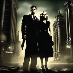 A Noir style movie poster for the Bioshock game starring singer Madonna and actor Tom Cruise