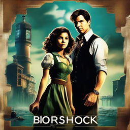 A musical style movie poster for the Bioshock game starring Zendaya and actor Tom Cruise