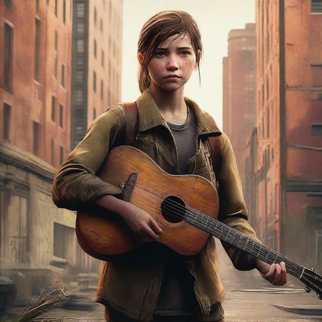 A musical style movie poster for The Last of Us game starring Zendaya and Hunter Schafer