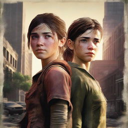 A musical style movie poster for The Last of Us game starring Zendaya and Hunter Schafer