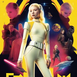 A musical style movie poster for the Star Wars franchise starring actress Hunter Schafer