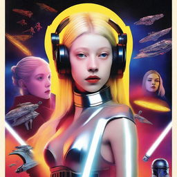 A musical style movie poster for the Star Wars franchise starring actress Hunter Schafer