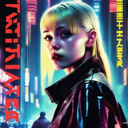 A movie poster for Blade Runner starring actress Hunter Schafer