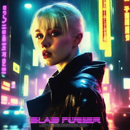 A movie poster for Blade Runner starring actress Hunter Schafer