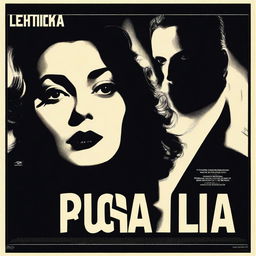 A noir style movie poster starring Rosalia