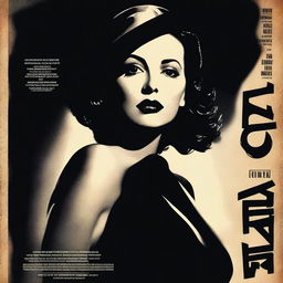 A noir style movie poster starring the Spanish singer Rosalia