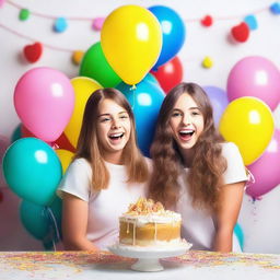 Create a funny birthday image featuring a sister, with a humorous and light-hearted birthday wish