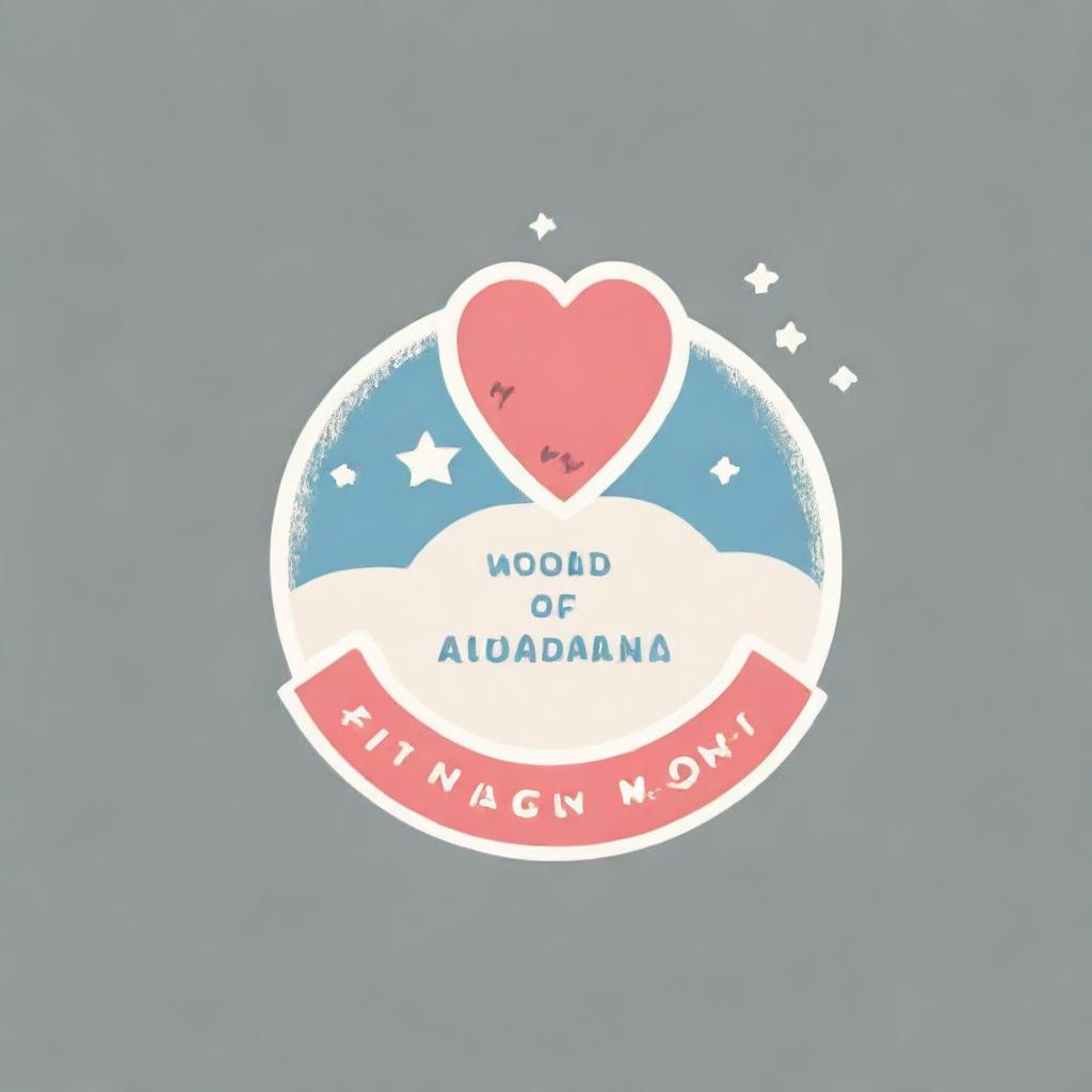 Create a cute logo that contains the words 'World of Audamonia'