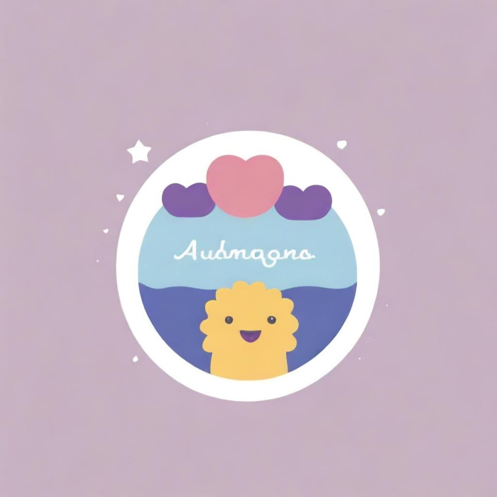 Create a cute logo that contains the words 'World of Audamonia'