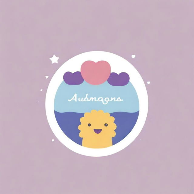 Create a cute logo that contains the words 'World of Audamonia'