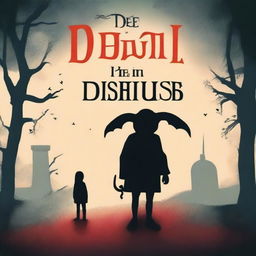 Create a captivating book cover for a preteen novel titled 'The Devil in Disguise'