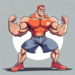 A character named Hemo, showcasing impressive muscles and a powerful physique