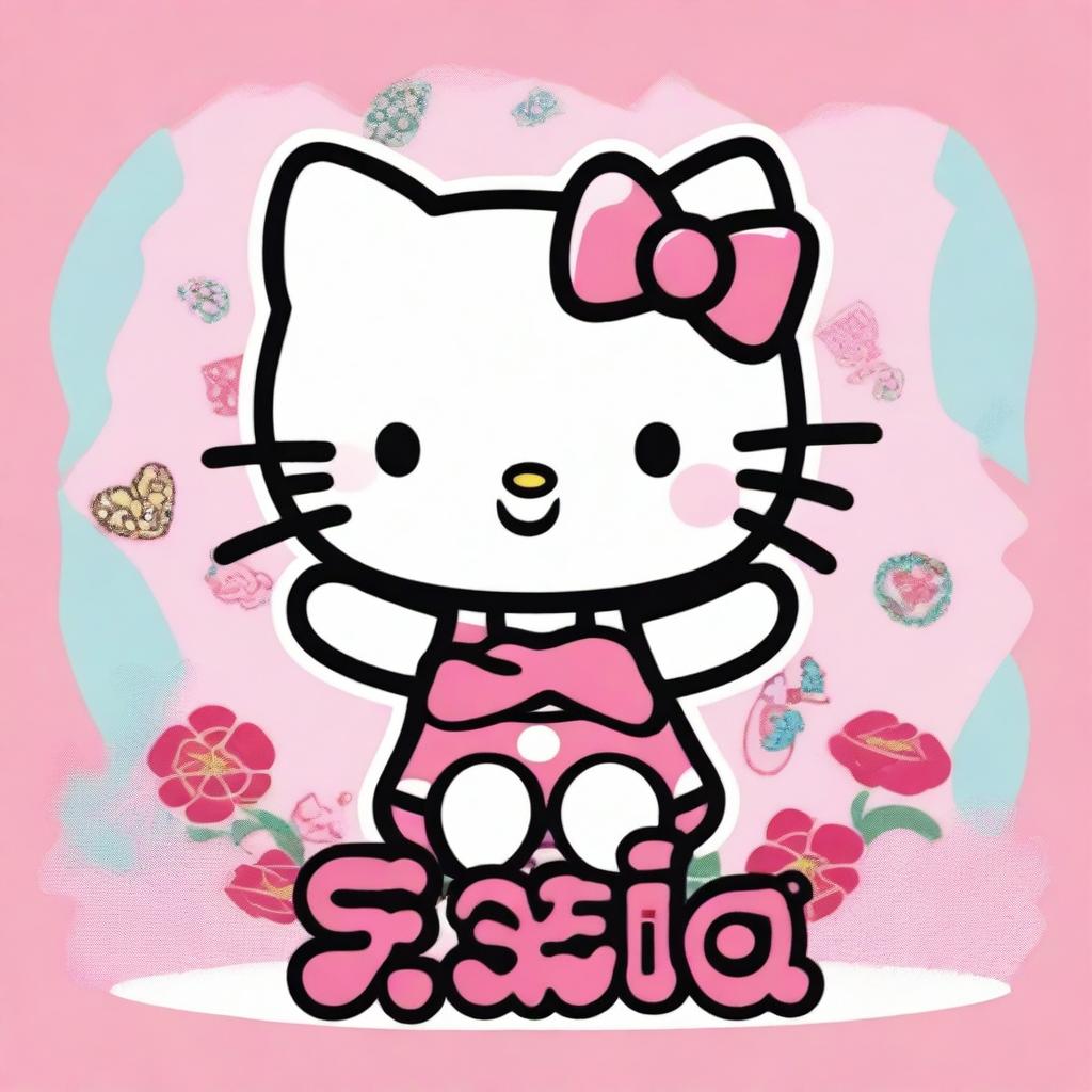 A cute image of Hello Kitty with the name 'Paola' incorporated into the design