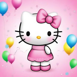 Create cute images of Hello Kitty in various adorable poses and settings