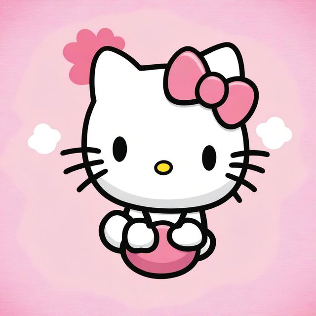 Create cute images of Hello Kitty in various adorable poses and settings