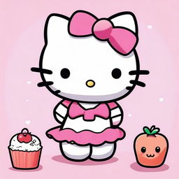 Create cute images of Hello Kitty in various adorable poses and settings