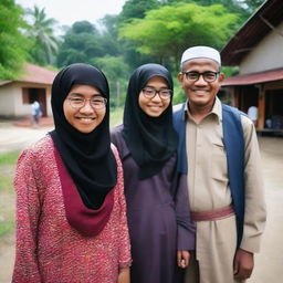 In a small village on the outskirts of town, three Indonesian PPS officers are preparing to update voter data for the upcoming general election