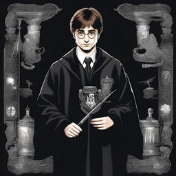 Harry Potter as a powerful wizard from the Black family