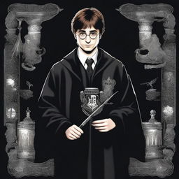 Harry Potter as a powerful wizard from the Black family